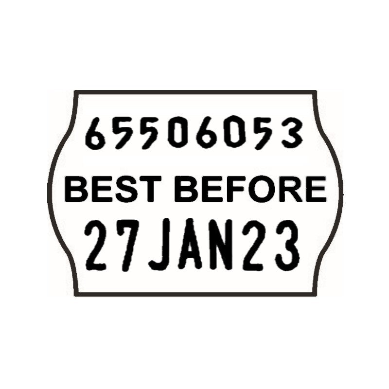 BEST BEFORE Label with Code and Date