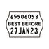 BEST BEFORE Label with Code and Date