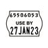 USE BY Label with Code and Date