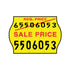 Tamper Proof 22x16mm Meto Fluoro Yellow REGULAR and SALE Price Permanent Label with code