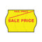 Tamper Proof 22x16mm Meto Fluoro Yellow REGULAR and SALE Price Permanent Label