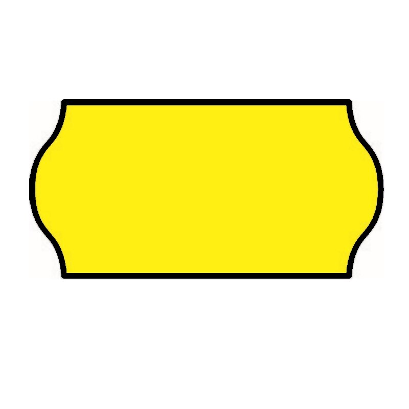 Non-Tamper Proof 22x12mm Fluoro Yellow Meto Permanent Adhesive Label