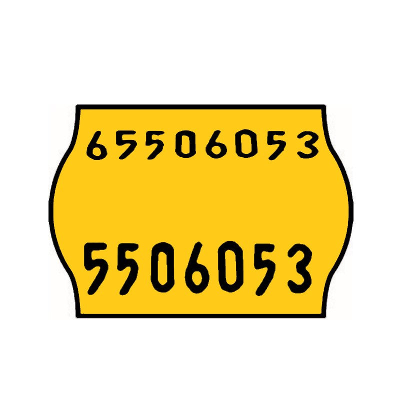 Non-Tamper Proof 22x16mm Meto Fluoro Orange Permanent Label with Code Printed