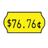 22x12mm Meto Fluoro Yellow Removable Label with Price