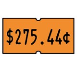 21x12mm Meto Fluoro Orange Removable Label with Price