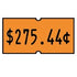 21x12mm Meto Fluoro Orange Removable Label with Price