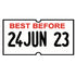 21x12mm BEST BEFORE Red Print, Freezer Grade Label with Date