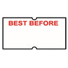 Non-Tamper Proof 21x12mm BEST BEFORE Red Print, Freezer Grade Label