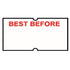 Non-Tamper Proof 21x12mm BEST BEFORE Red Print, Freezer Grade Label