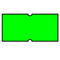 Non-Tamper Proof 21x12mm Meto Fluoro Green Removable Label