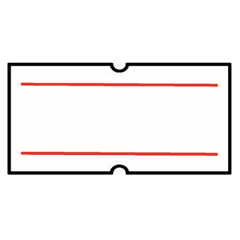 Non-Tamper Proof 21x12mm Meto Red Double Line Removable Label