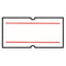 Non-Tamper Proof 21x12mm Meto Red Double Line Removable Label