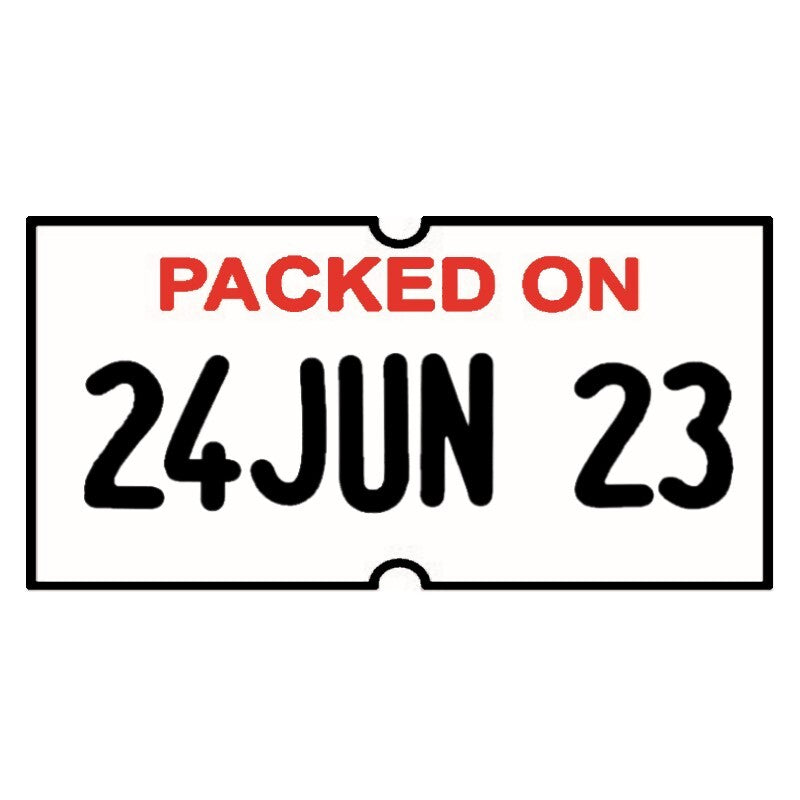 21x12mm PACKED ON Freezer Grade Label with Date