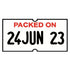 21x12mm PACKED ON Freezer Grade Label with Date