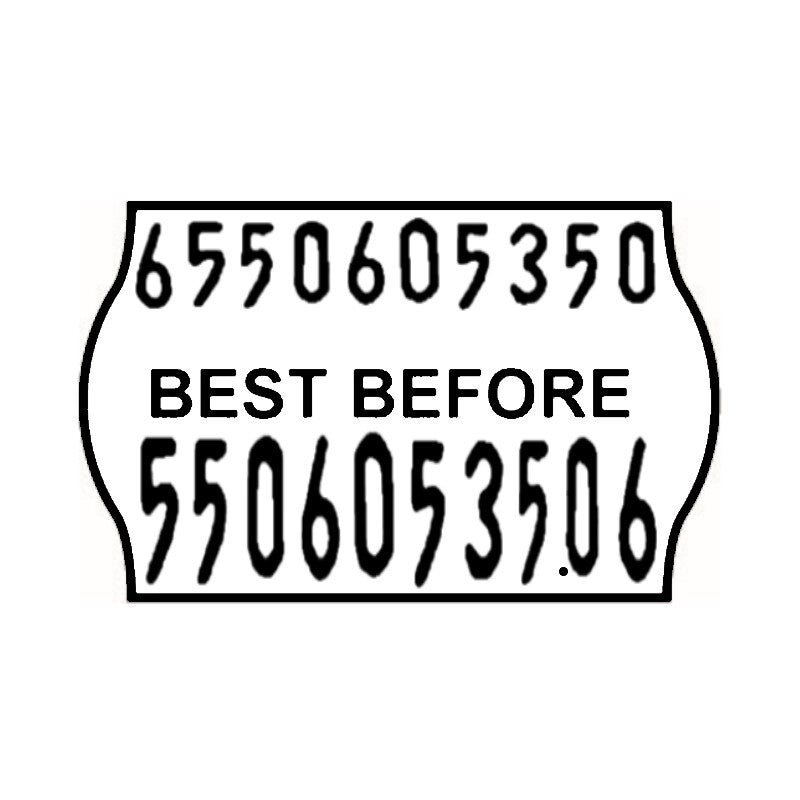 Non-Tamper Proof 26x16mm Meto BEST BEFORE Freezer Grade Label with codes