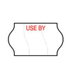 Tamper Proof 18x11mm Meto USE BY in Red Text, Freezer Grade Label