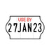 Tamper Proof 18x11mm Meto USE BY in Red Text, Freezer Grade Label with date