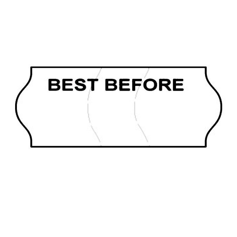 Tamper Proof 26x12mm Meto BEST BEFORE Permanent Label