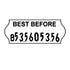 Tamper Proof 26x12mm Meto BEST BEFORE Permanent Label with code