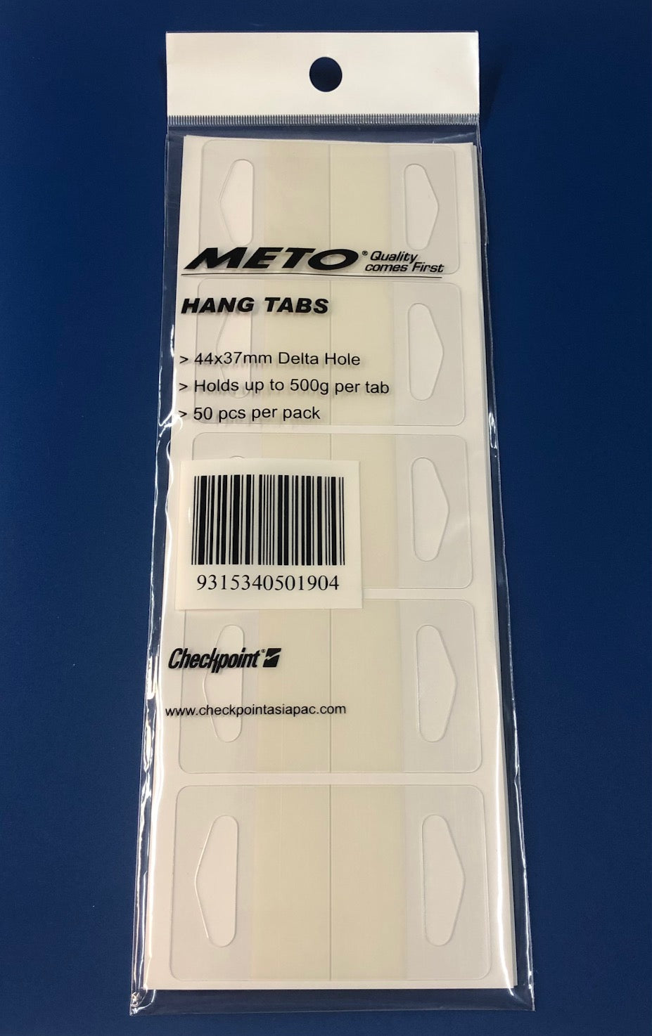 Meto Hang Tabs in Packaging