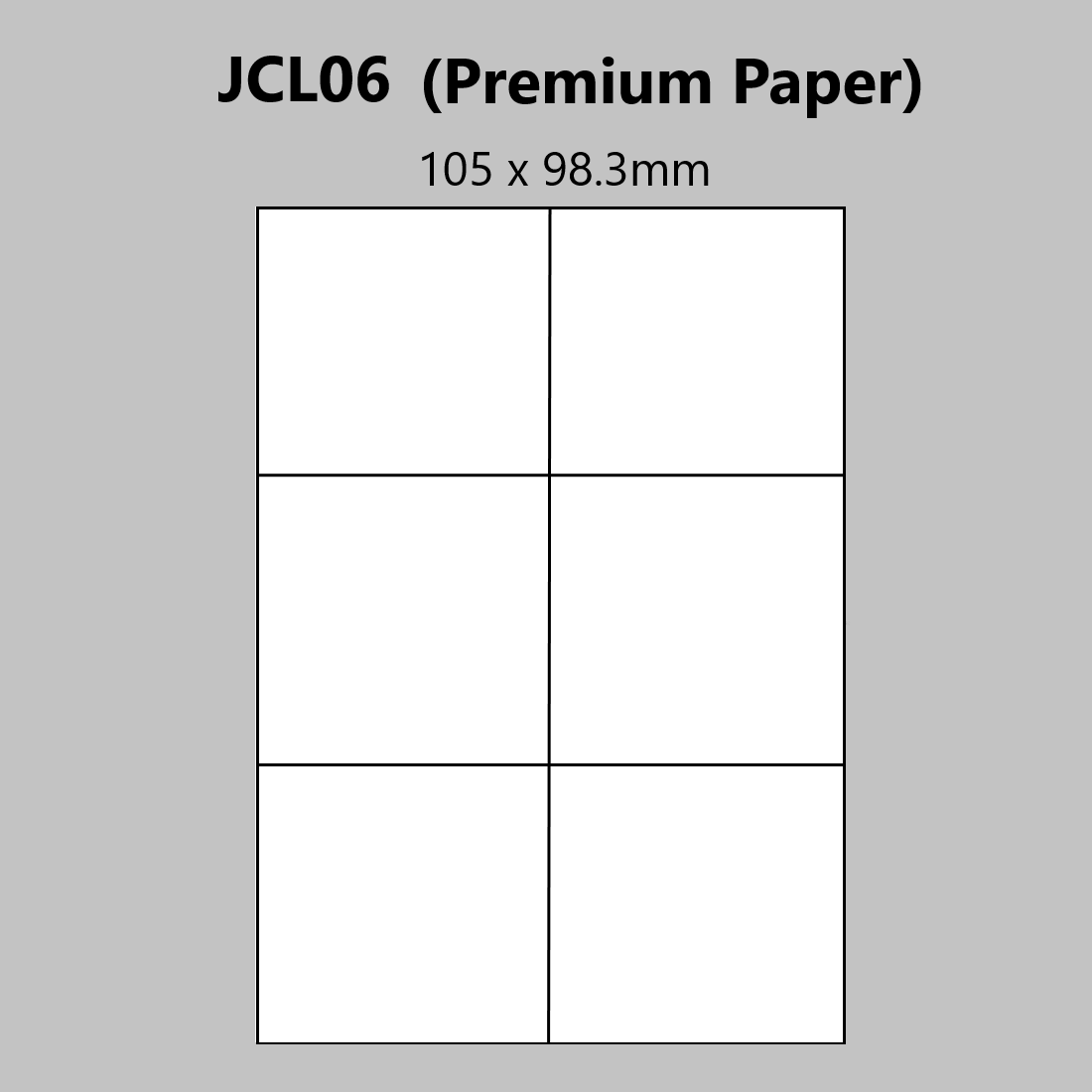 Premium A4 Laser Printer Labels - 105x98.3mm