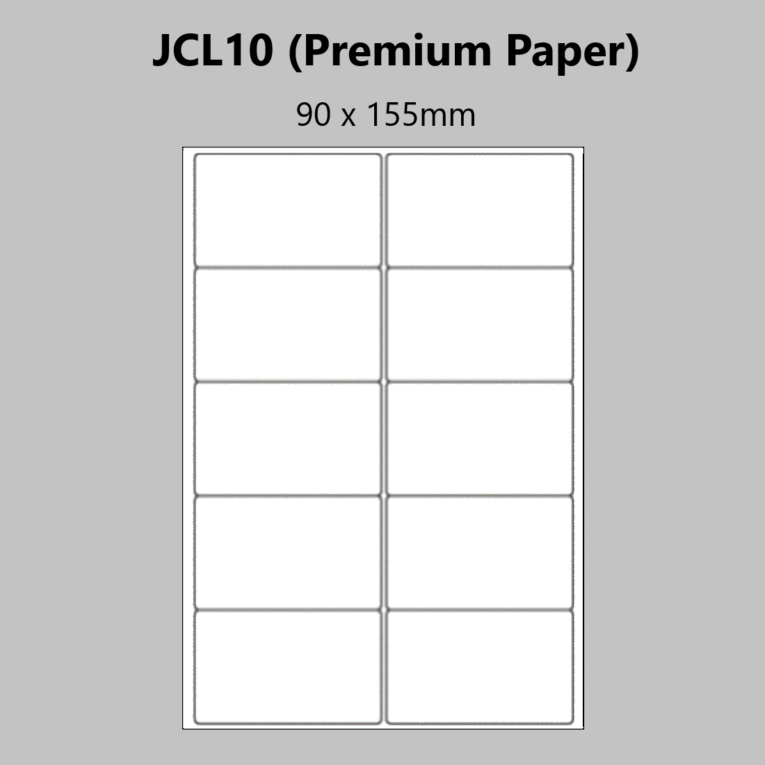 Premium A4 Laser Printer Labels - 90x155mm
