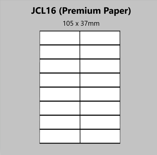 Premium A4 Laser Printer Labels - 105x37mm