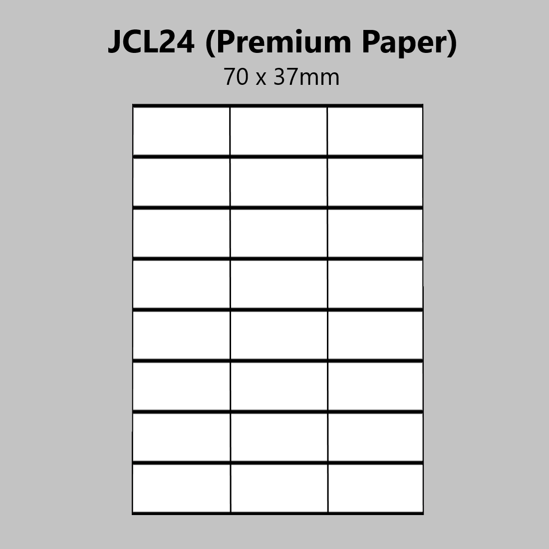 Premium A4 Laser Printer Labels - 70x37mm