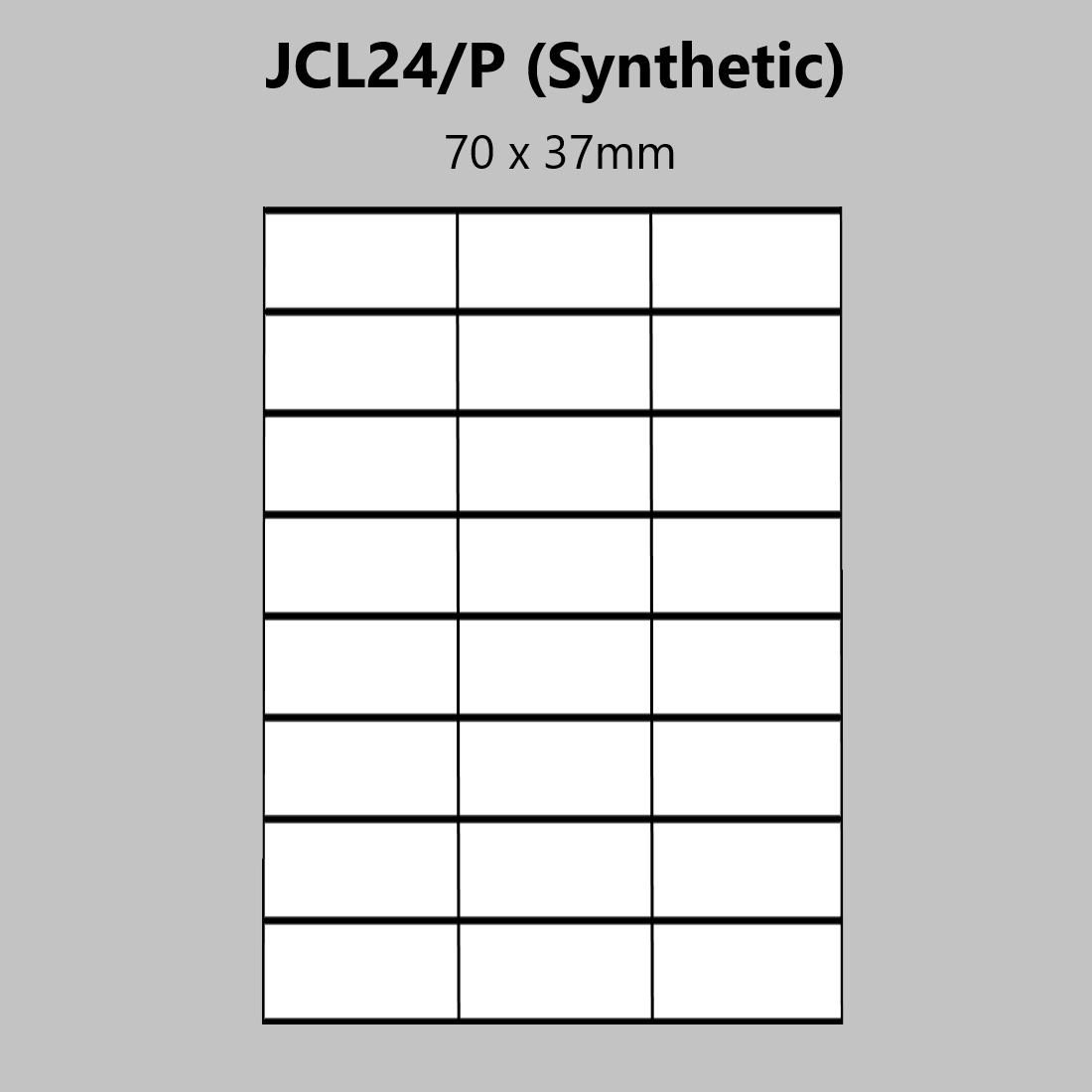 A4 Weatherproof Laser Printer Labels - 70x37mm