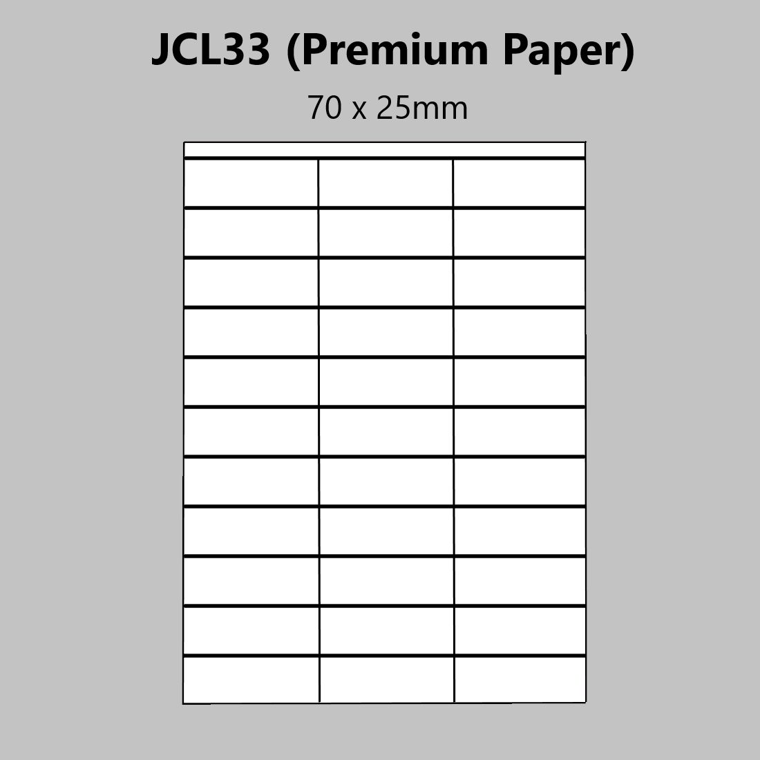 Premium A4 Laser Printer Labels - 70x25mm