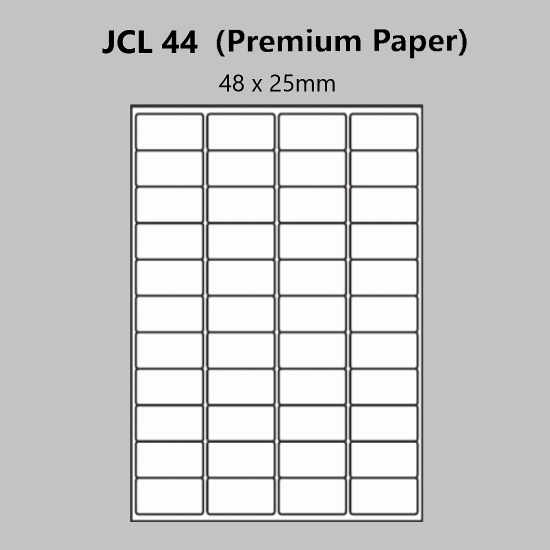 Premium A4 Laser Printer Labels - 48x25mm