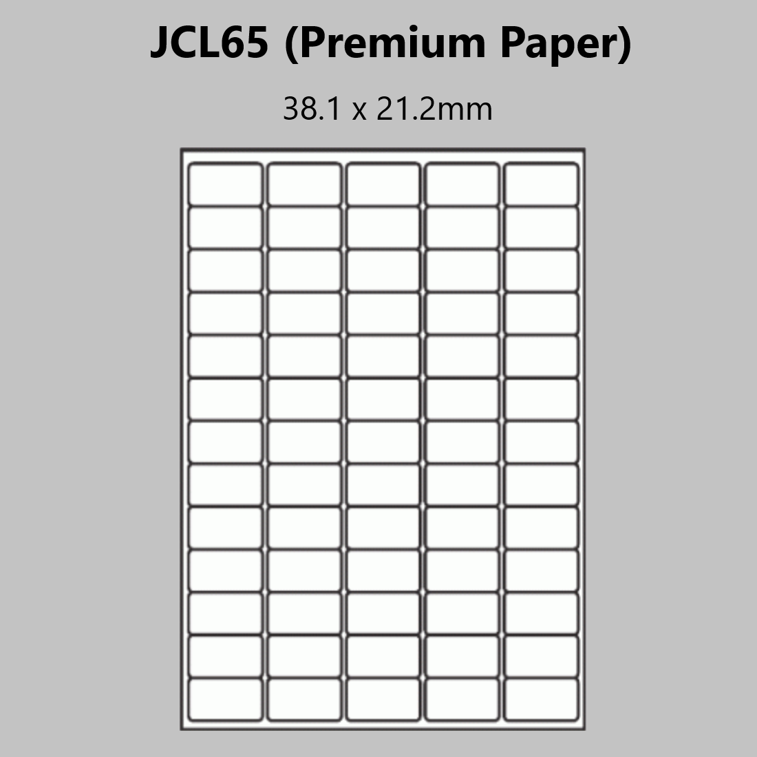 Premium A4 Laser Printer Labels - 38.1x21.2mm
