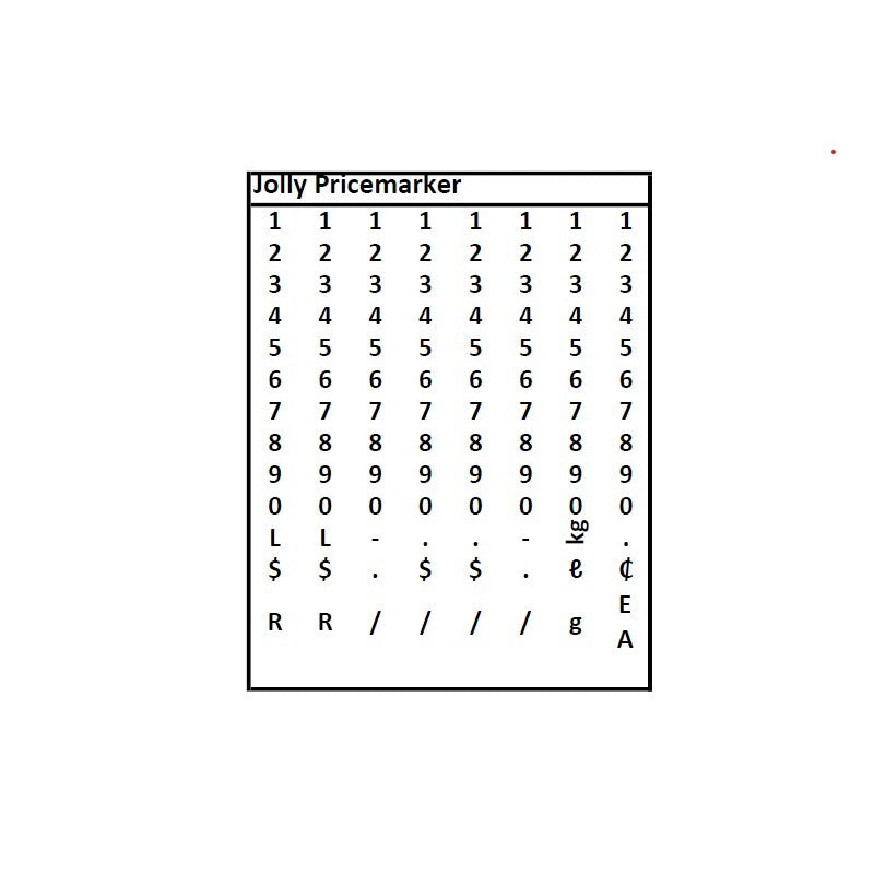 Jolly Pricemarker Band Layout