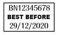Non-Tamper Proof 26x16mm BEST BEFORE Rectangular Freezer Grade Label