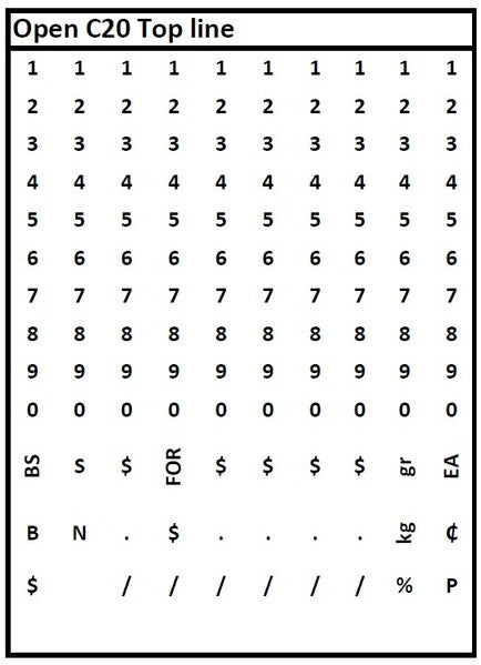 Band Layout for Top Line