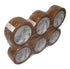 6 rolls of Clear Medium Duty Packing Tape