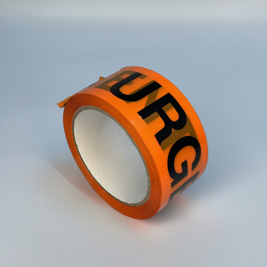 Roll of Orange Urgent Tape